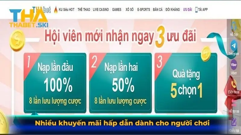 Nhiều khuyến mãi hấp dẫn dành cho người chơi
