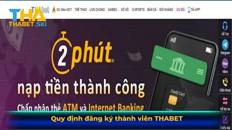 Quy định đăng ký thành viên Thabet