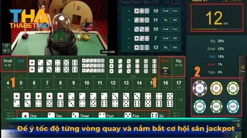 Để ý tốc độ từng vòng quay và nắm bắt cơ hội săn jackpot
