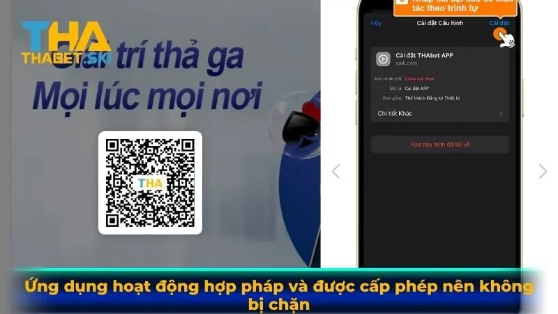Ứng dụng hoạt động hợp pháp và được cấp phép nên không bị chặn