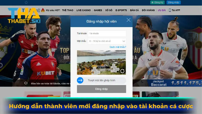 Hướng dẫn thành viên mới đăng nhập vào tài khoản cá cược Hướng dẫn thành viên mới đăng nhập vào tài khoản cá cược