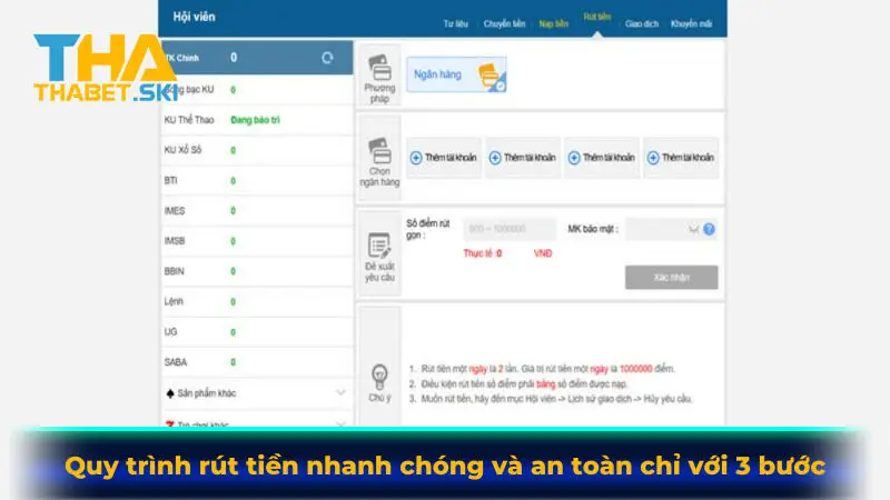 Quy trình rút tiền nhanh chóng và an toàn chỉ với 3 bước Quy trình rút tiền nhanh chóng và an toàn chỉ với 3 bước